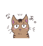 ゆるい茶毛猫（個別スタンプ：3）