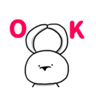 あまり表情が変わらないうさぎさん（個別スタンプ：1）