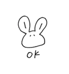 ふぞろいウサギノツモリ（個別スタンプ：1）
