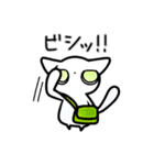 カバンを持った白ねこ（個別スタンプ：15）