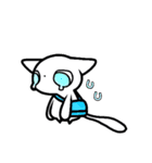 カバンを持った白ねこ（個別スタンプ：18）