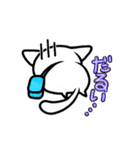 カバンを持った白ねこ（個別スタンプ：20）