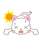 夏〜繊細で賢い白猫のスタンプ（個別スタンプ：22）