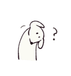 ゆる白いぬ（個別スタンプ：1）