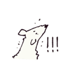 ゆる白いぬ（個別スタンプ：3）