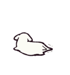 ゆる白いぬ（個別スタンプ：15）