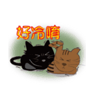 三つ猫とトーク（個別スタンプ：7）