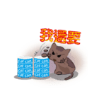 三つ猫とトーク（個別スタンプ：37）