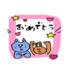 カラフルすぎなゆるねこさん。2（個別スタンプ：1）