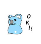 気だるい水色コアラ（個別スタンプ：3）
