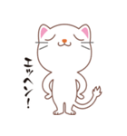ハッピー白猫（個別スタンプ：14）