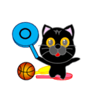 黒猫のバスケットボール（個別スタンプ：37）