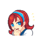 動く！ドット絵★感情表現全力女子・2（個別スタンプ：7）