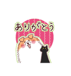 日常で使える！犬と黒猫のスタンプ（個別スタンプ：3）