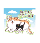 日常で使える！犬と黒猫のスタンプ（個別スタンプ：6）