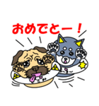 パグUFO＆シバUFO（個別スタンプ：40）