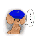 プードルのキャスケット（個別スタンプ：18）