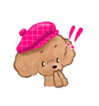 プードルのキャスケット（個別スタンプ：19）