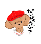 プードルのキャスケット（個別スタンプ：21）