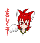 赤毛の猫耳女の子スタンプ（個別スタンプ：6）