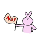 元気で表情豊かなうさぎさん（個別スタンプ：5）