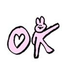 元気で表情豊かなうさぎさん（個別スタンプ：6）
