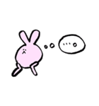元気で表情豊かなうさぎさん（個別スタンプ：21）