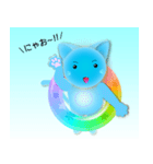 ねこ！？常夏かわいい細胞？『アクア』No.11（個別スタンプ：8）