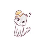 麦わらにゃんこの文字なしスタンプ（個別スタンプ：2）