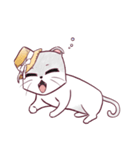 麦わらにゃんこの文字なしスタンプ（個別スタンプ：9）