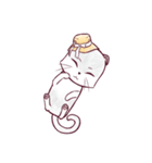 麦わらにゃんこの文字なしスタンプ（個別スタンプ：11）