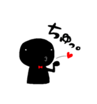 黒いヒト（個別スタンプ：34）