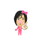 ピンクのよしみ（個別スタンプ：1）