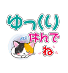 三毛猫ちゃんのデカ文字スタンプ（個別スタンプ：10）