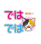 三毛猫ちゃんのデカ文字スタンプ（個別スタンプ：40）