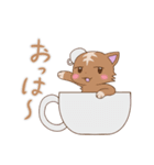 ねこップちゃんスタンプ（個別スタンプ：1）