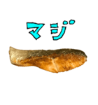 焼き シャケ と 手書き文字（個別スタンプ：25）