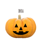かぼちゃ ハロウィン と 英語 English（個別スタンプ：4）
