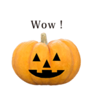 かぼちゃ ハロウィン と 英語 English（個別スタンプ：8）