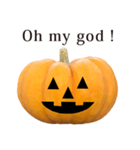 かぼちゃ ハロウィン と 英語 English（個別スタンプ：10）