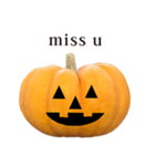 かぼちゃ ハロウィン と 英語 English（個別スタンプ：11）