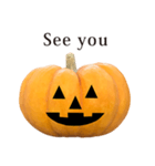 かぼちゃ ハロウィン と 英語 English（個別スタンプ：13）