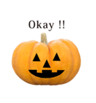 かぼちゃ ハロウィン と 英語 English（個別スタンプ：16）