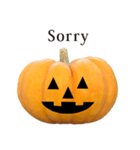 かぼちゃ ハロウィン と 英語 English（個別スタンプ：18）