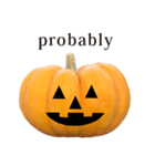 かぼちゃ ハロウィン と 英語 English（個別スタンプ：19）