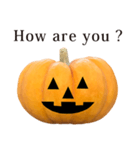 かぼちゃ ハロウィン と 英語 English（個別スタンプ：22）