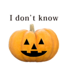 かぼちゃ ハロウィン と 英語 English（個別スタンプ：24）