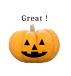 かぼちゃ ハロウィン と 英語 English（個別スタンプ：27）