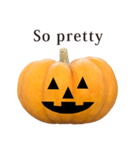 かぼちゃ ハロウィン と 英語 English（個別スタンプ：34）