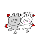 うさ美ちゃん＆うさ男くん【ラブ】（個別スタンプ：3）